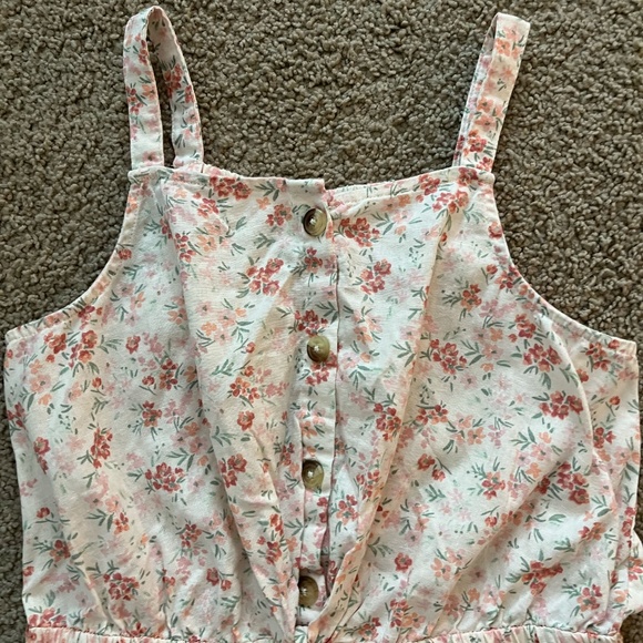 OshKosh B’gosh Girls Floral One Piece Jumpsuit Romper - Picture 2 of 6
